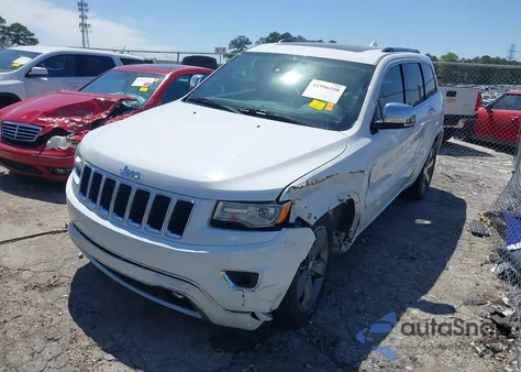 2015 Jeep Grand Cherokee Overland z USA, uszkodzony, nr VIN 1C4RJECG6FC707458